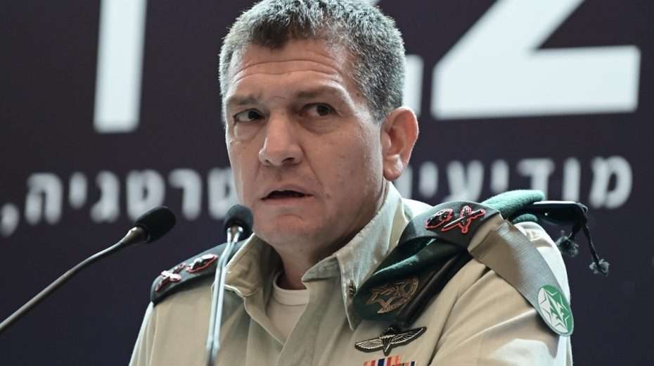 Der Chef des IDF-Geheimdienstes, Aharon Haliva, sagt, Israel müsse auf einen baldigen Krieg mit der Hisbollah vorbereitet sein. Foto: Tomer Neuberg/Flash90