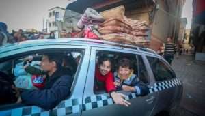Palästinenser fliehen von Khan Yunis nach Rafah im südlichen Gaza am 25. Dezember 2023. Foto von Atia Mohammed/Flash90.