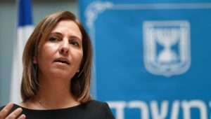 Likud-Ministerin Gila Gamliel sagt, es gebe keine andere Wahl als die Hamas zu vernichten. Foto von Flash90