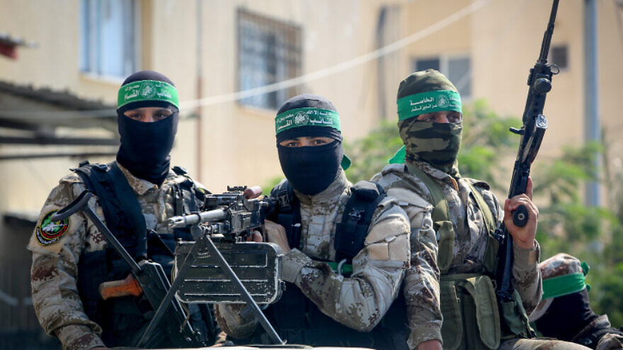 Hamas-Kämpfer, Mitglieder der Izz ad-Din al-Qassam Brigaden, in Rafah, südlicher Gazastreifen, 17. Oktober 2019. Foto von Abed Rahim Khatib/Flash90.