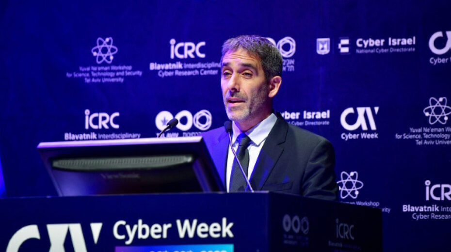 Gaby Portnoy, Generaldirektor der israelischen Cyber- Behörde, spricht über den Iran auf der jährlichen Cyber-Woche-Konferenz an der Universität Tel Aviv, 27. Juni 2023. Foto von Avshalom Sassoni/Flash90.
