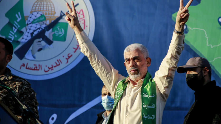 Yahya Sinwar, Führer der palästinensischen Hamas-Bewegung denkt er kann gewinnen. Foto: Atia Mohammed/Flash90