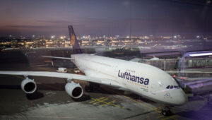 Lufthansa-Flugzeug auf dem Frankfurter Flughafen. Foto von Nati Shohat/FLASH90