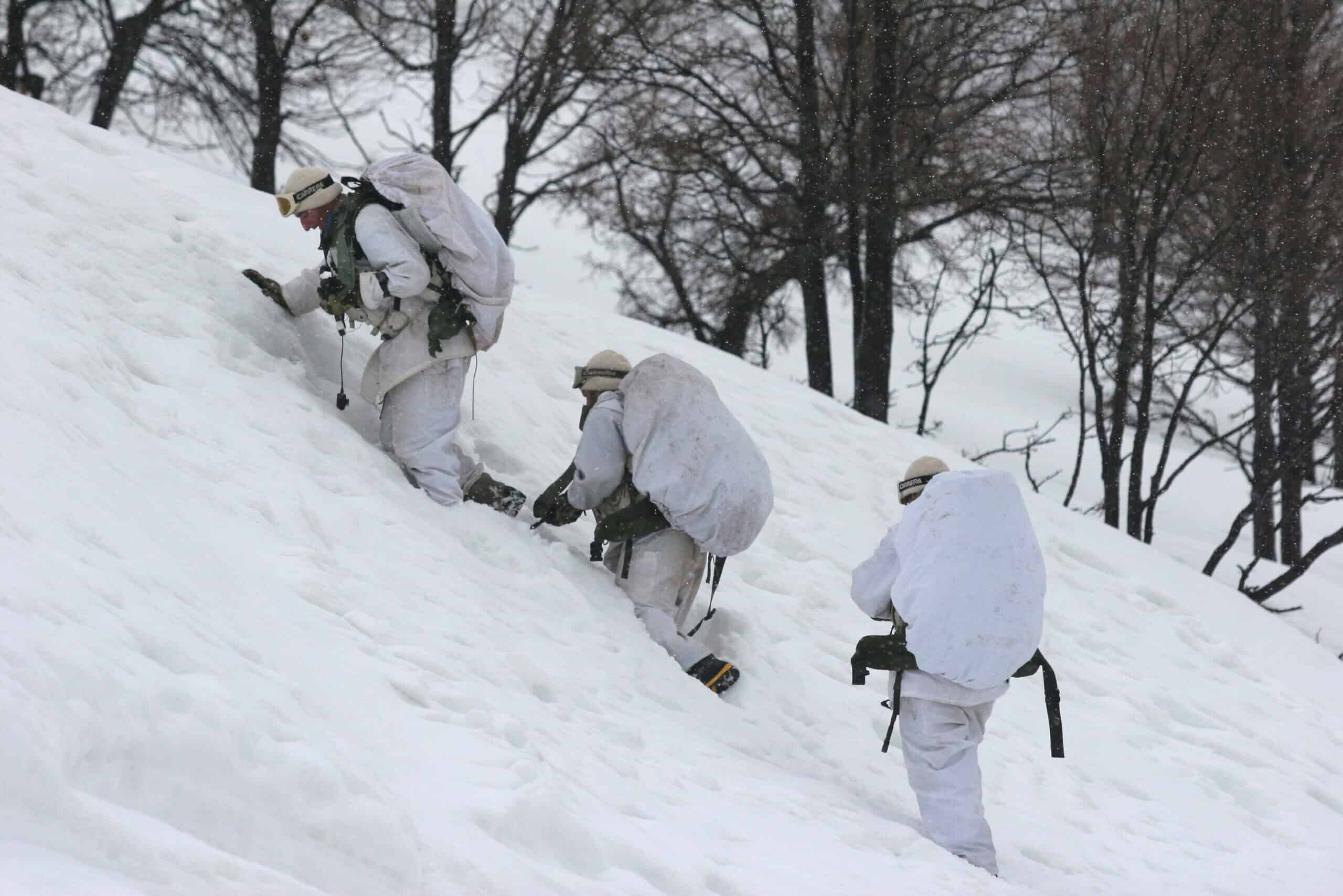 Soldaten der israelischen Bergsteigereinheit bei einer Übung auf dem Berg Hermon. Foto: Haim Azulay/Flash90.