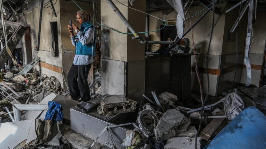 Der Ort des israelischen Luftangriffs auf das Krankenhaus in Khan Yunis, in dem sich Sinwar befand, im südlichen Gazastreifen, am 13. Mai 2025. Foto von Abed Rahim Khatib/Flash90