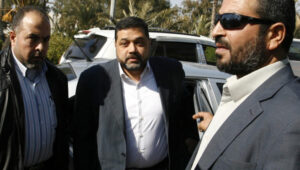 Osama Hamdan, Mitglied des Politbüros der Hamas, bei seiner Ankunft in der Stadt Rafah im südlichen Gazastreifen über die Grenze zu Ägypten am 20. Januar 2013. Foto: Abed Rahim Khatib / Flash90