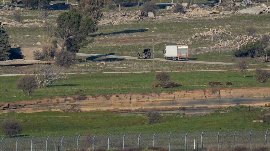 Israelische Soldaten patrouillieren am 11. März 2025 in den Golanhöhen an der Grenze zu Syrien. Foto: Ayal Margolin/Flash90.
