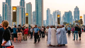 In der Innenstadt von Dubai in den Vereinigten Arabischen Emiraten mischen sich Touristen unter die Einheimischen. Bildnachweis: Olgaozik/Pixabay.