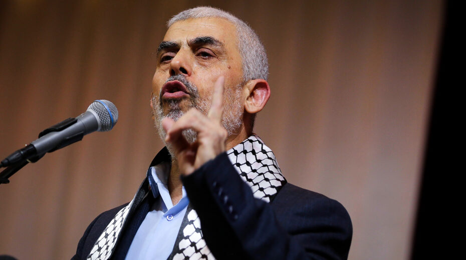Yahya Sinwar spricht am 4. November 2019 auf einer Konferenz in Gaza-Stadt. Foto: Abed Rahim Khatib/Flash90