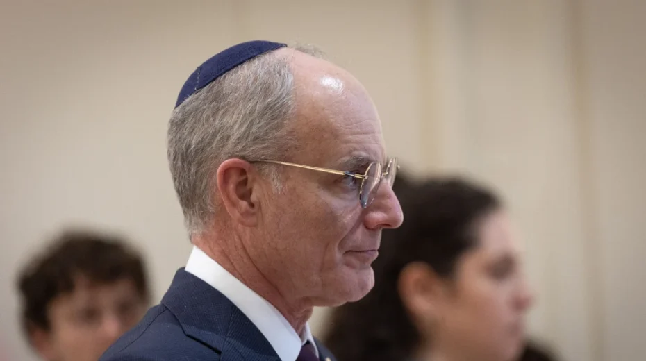 Yechiel Leiter, der israelische Botschafter in Washington, in der Präsidentenresidenz in Jerusalem, 16. Februar 2026. Bildnachweis: Yonatan Sindel/Flash90.