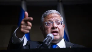 Itamar Ben-Gvir, Vorsitzender der Partei „Otzma Yehudit“ und israelischer Minister für nationale Sicherheit, nimmt am 1. September 2026 an einer Anhängerkonferenz in Netanya im Vorfeld der im nächsten Monat anstehenden Parlamentswahlen teil. Foto: Erik Marmor/Flash90.