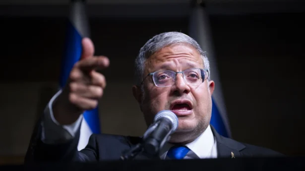 Itamar Ben-Gvir, Vorsitzender der Partei „Otzma Yehudit“ und israelischer Minister für nationale Sicherheit, nimmt am 1. September 2026 an einer Anhängerkonferenz in Netanya im Vorfeld der im nächsten Monat anstehenden Parlamentswahlen teil. Foto: Erik Marmor/Flash90.
