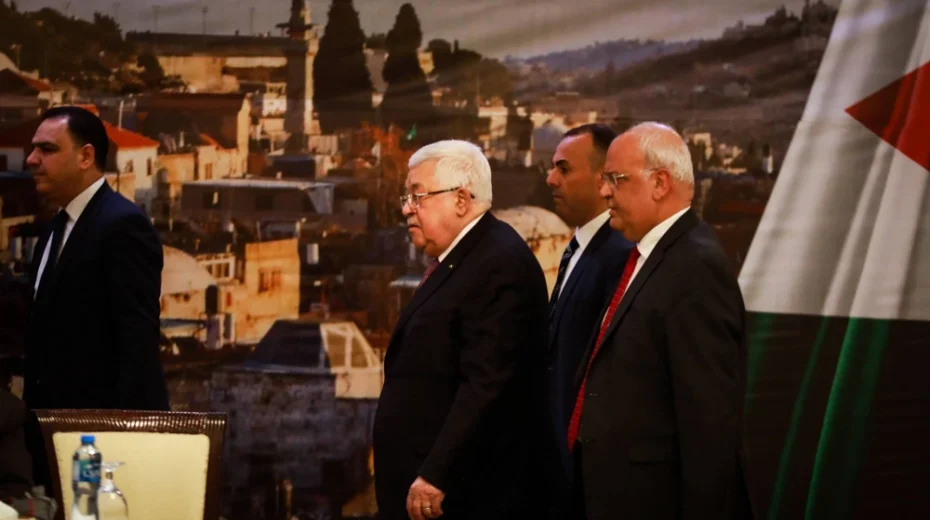 Mahmoud Abbas, Chef der Palästinensischen Autonomiebehörde, hält am 28. Januar 2020 im Hauptquartier in Ramallah eine Rede zum Nahost-Friedensplan. Bildnachweis: Flash90.