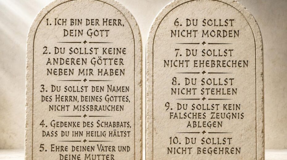 Die zehn Gebote bilden die Grundlage einer gerechten Gesellschaft. KI-Erstellt