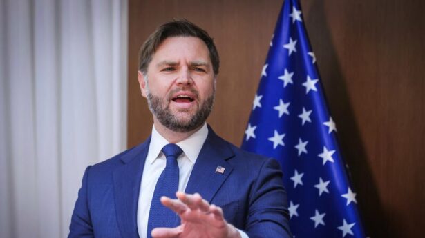 Der US-Vizepräsident JD Vance im Büro des Ministerpräsidenten in Jerusalem, 22. Oktober 2025. Foto: Marc Israel Sellem/POOL