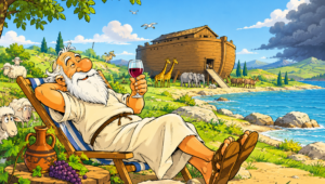Ein Wein nach der harten Arbeit sollte doch erlaubt sein, oder? KI-Erstellt